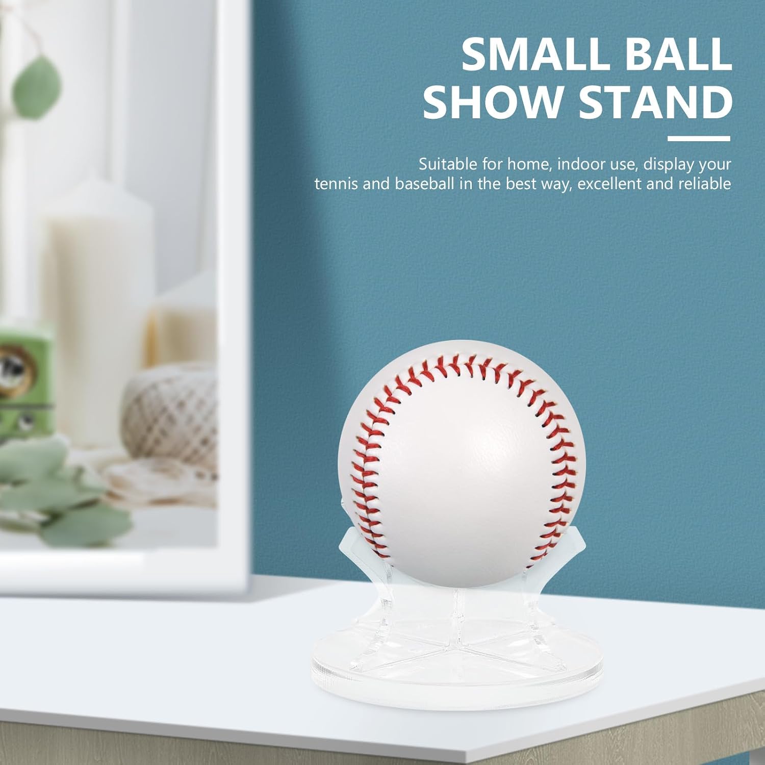 2pcs Acrylic Small Ball Display Racks for Signed Baseballs