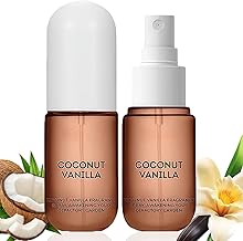 Coconut Vanilla Body Spray for Women, Long-Lasting Fragrance Mist, Vanilla Hair Perfume and Body Spray for Women, Light Scent for Hair & Skin Care - 50ML