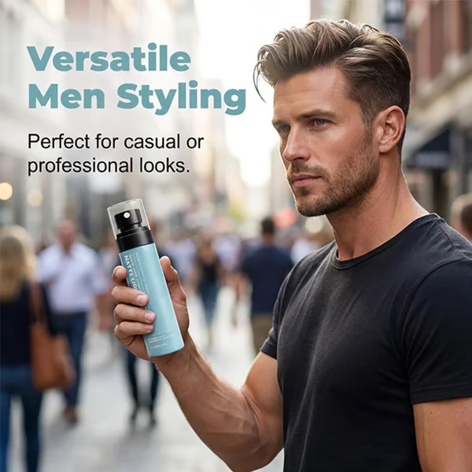 Schnell trocknendes, mattes Styling-Schlammspray für Herren, mattierter Flüssigschlamm, Haarspray für hartes Haar – extra starker Halt, Meersalz sprüht Haartexturierung, sofort flauschiges (5pcs)