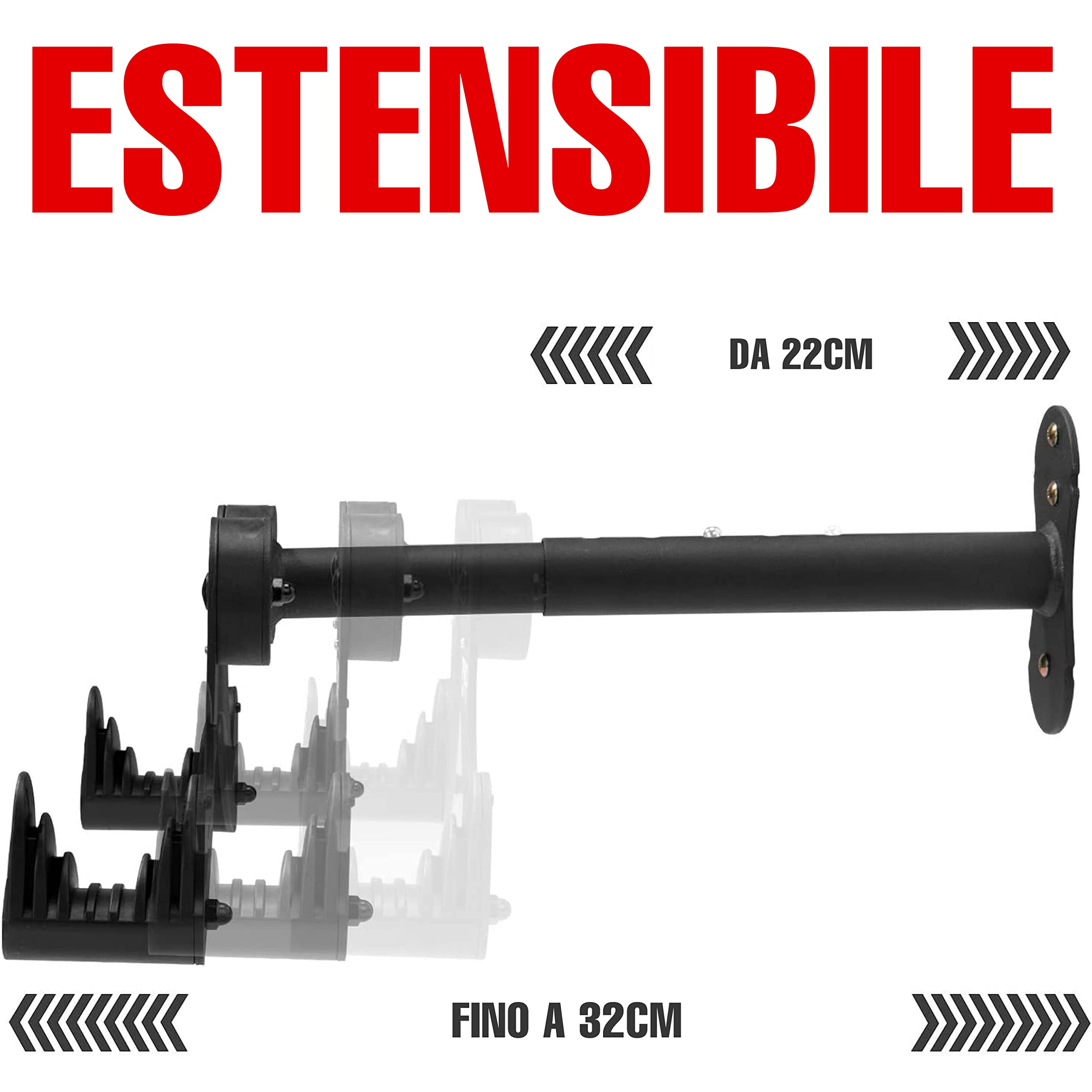 PRO BIKE TOOL Supporto da parete per bicicletta, orizzontale, per 1 bicicletta, da garage, gancio sicuro per bici da strada, montagna o ibride, supporto da parete per biciclette