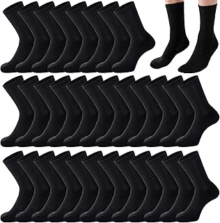 20 Pairs Crew Athletic Socks for Men Moisture Wicking Cushion Crew Socks for Sport
