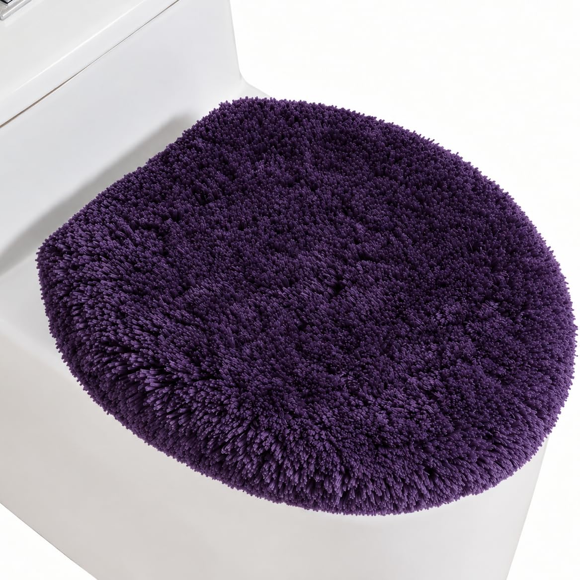 Microfiber Toilet Lid Cover, 17.5"x15" Fits Round Oblong and Elongated