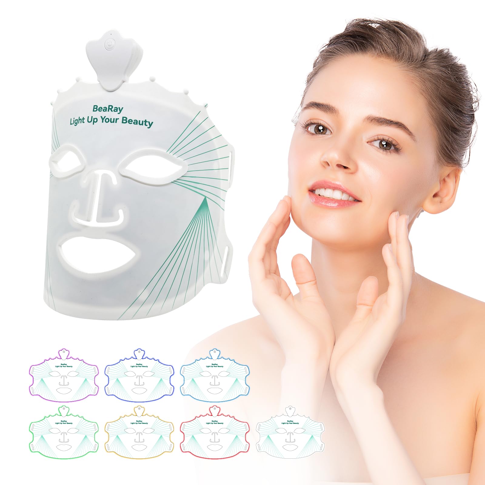 Red Light Therapy Mask for Face Non-Medical LED Light Device for Skin Care Healthy Glow Home Use Facial