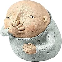Funny Boy Holding Nose Statue - Quirky 5.9" Resin Figurine for Bathroom Shelf Decor, Desks & Whimsical Home Office Art