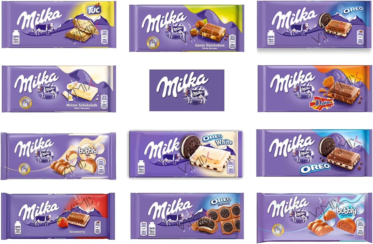 Milka Chocolate Bars 13 Types Variety Flavours Pick Any Your Favourite 03 Bars Amazon.co