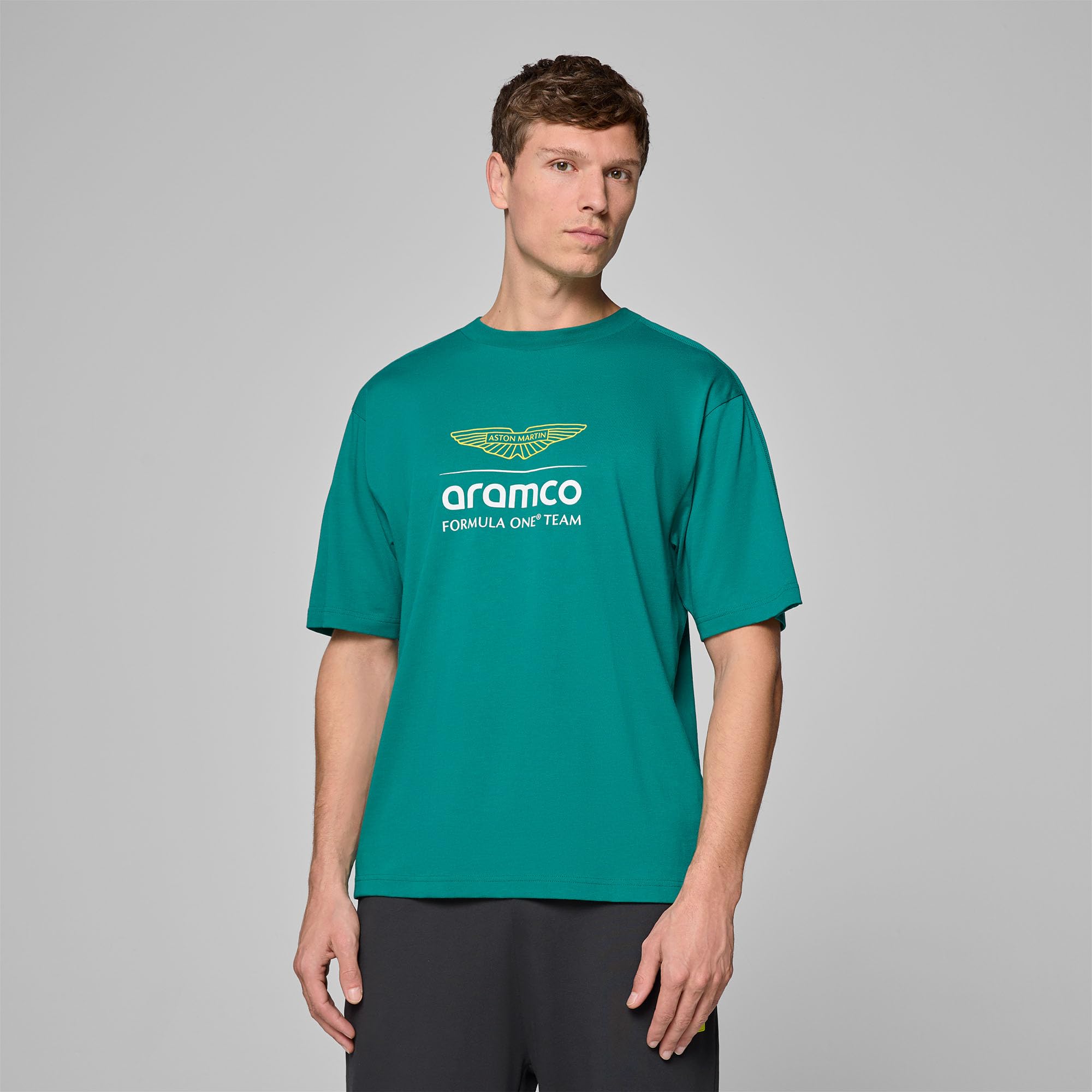 Aston Martin F1 Męska koszulka z dużym zielonym logo