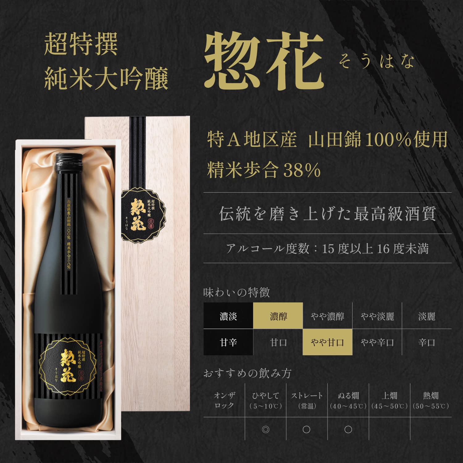 Amazon.co.jp: 日本盛 惣花 純米大吟醸 木箱 [ 日本酒 兵庫県 720ml