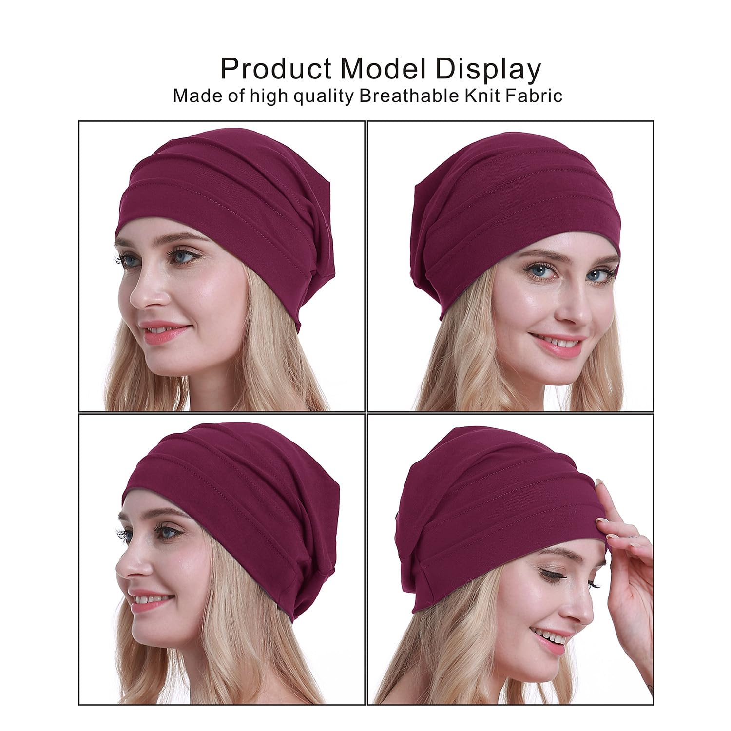 osvyo Copricapo in cotone da chemioterapia, per donne affette da cancro, perdita di capelli, morbido, in confezione sigillata