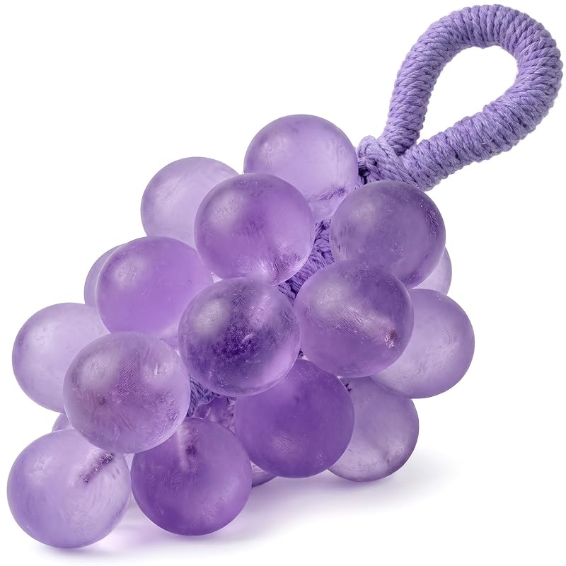 Sabonete de uva em cordão Lekgavd, formato de cacho, roxo cristal