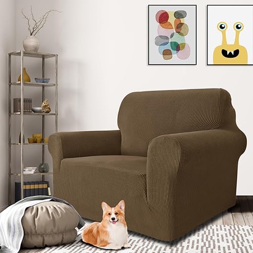 Miniatura 175 de MAXIJIN Funda súper elástica para sofá de 3 cojines, funda universal de 1 pieza para sofá de sala de estar, protector de muebles de elastano, apto