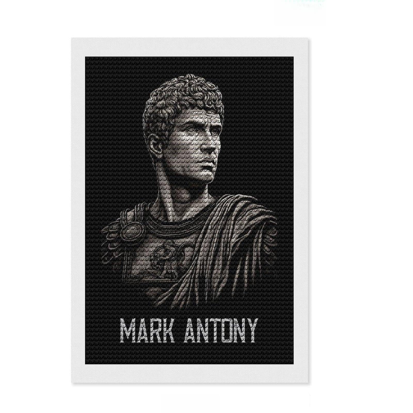 Junmoney Mark Antony Full Drill Diamond Painting Kit 8"x12", Relaxing DIY, Aesthetic Room Decor, Modern Decor, Decor Project