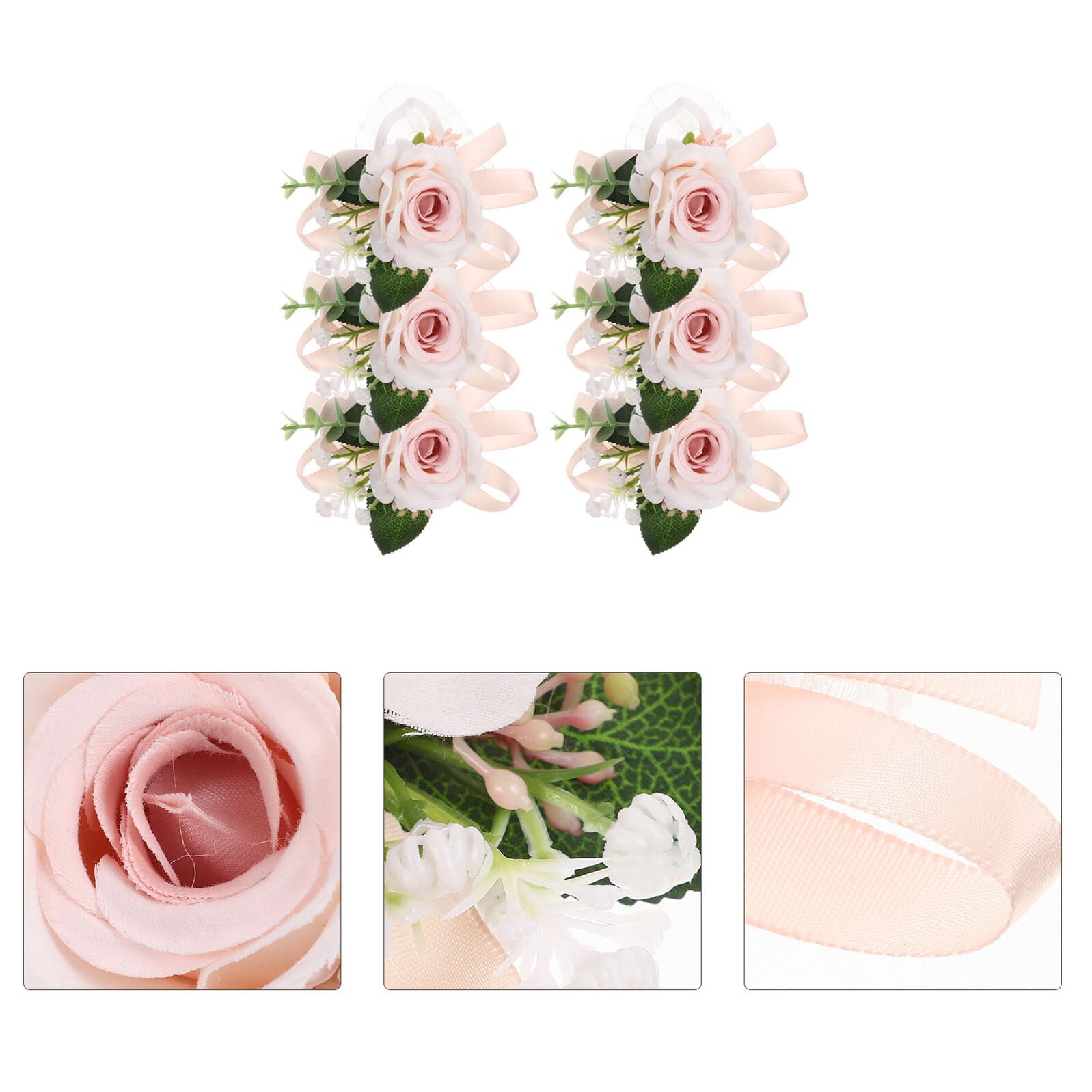 Homoyoyo Braccialetto da Polso Fiori Artificiali 6 Pezzi per Matrimonio, Decorazione Floreale Delicata da Sposa e Damigella, Accessorio Elegante per Feste e Cerimonie Nuziali