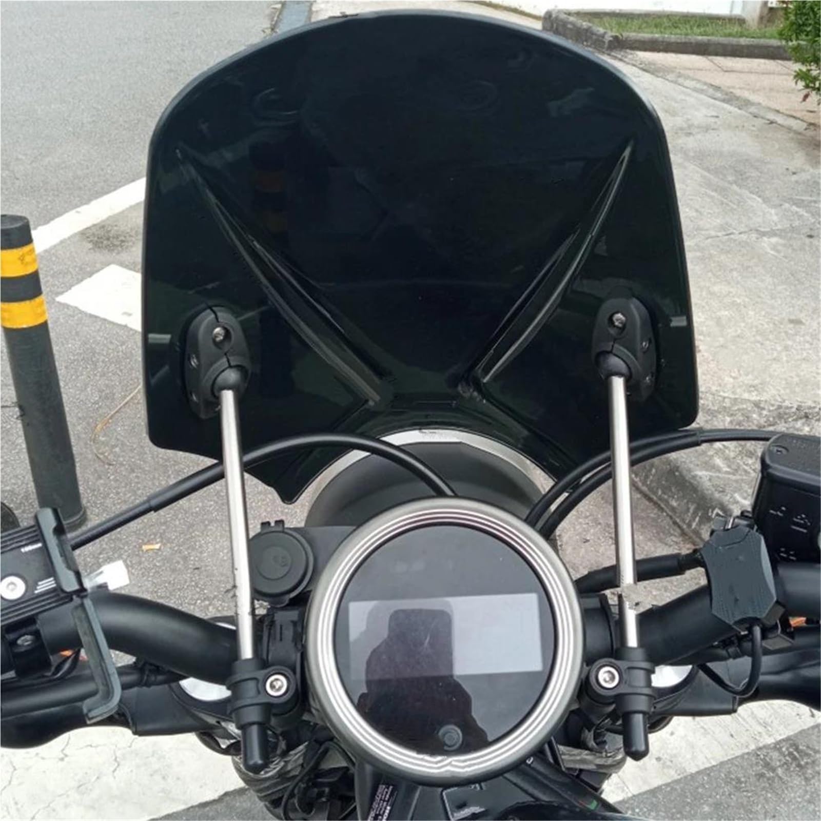 Cupolino Per Moto Per Per CB350 Per CB350RS GB350 GB350RS Per CB200X 2021-2023 Deflettori Antivento Anteriore Cupolino Paravento(CHIARO)