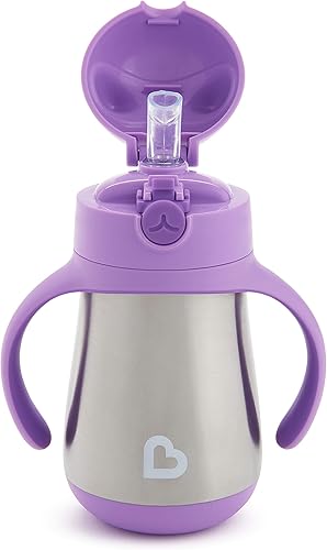 Miniatura 10 de Munchkin - Vaso de popote de acero inoxidable con diseño de gato, 236 ml, Total 1, Azul Azul,Rosa,Púrpura,Verde,https://www.amazon.com/dp/undefined