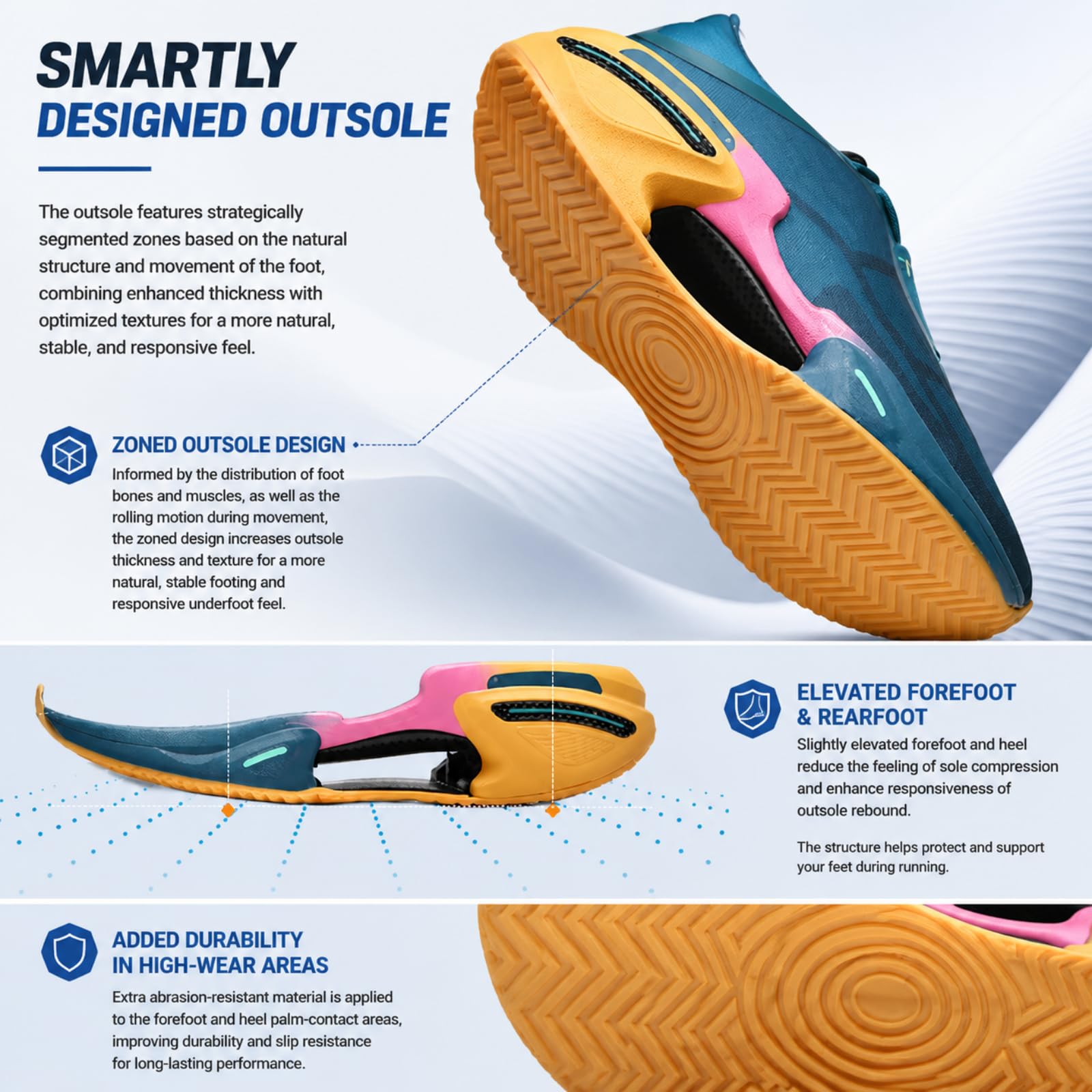 JCVBN Unisex-Laufschuhe mit Carbonplatte, atmungsaktive Rennschuhe für Jugendliche mit Dicker Sohle und Fußgewölbeunterstützung, leichte, dämpfende Sneaker mit Farbverlauf.