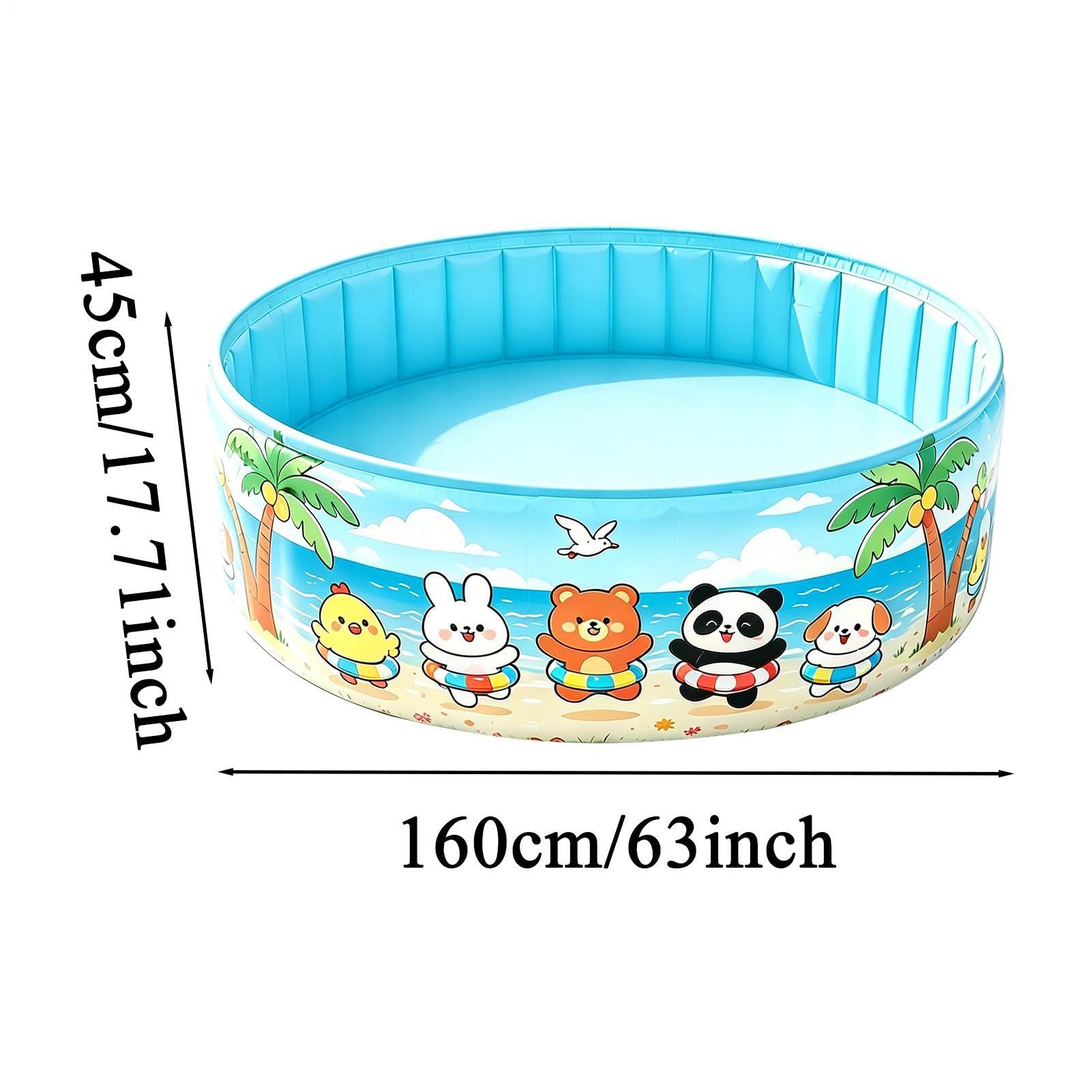 Aufblasbarer Kinderpool Aufblasbare runde Faltbare Spielzeuge mit | Outdoor-Kinderpool Für Kinder im Freien, Garten, Schwimmen, , See, , Fluss, Party, Hund, ,