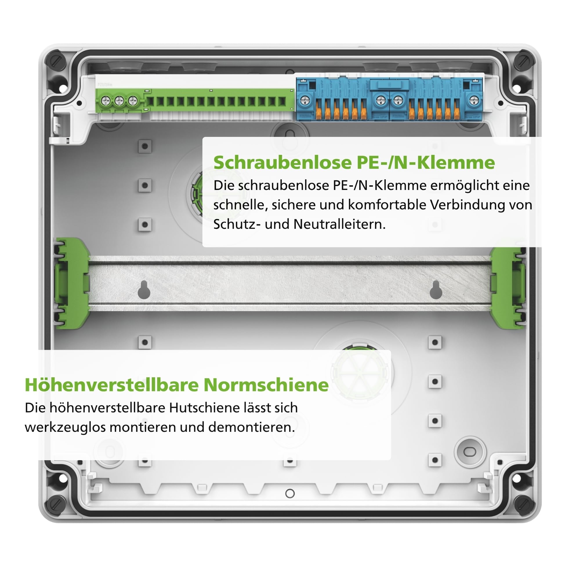 Spelsberg AK Air 14 Kleinverteiler, Sicherungskasten, Automatengehäuse, Aufputz, 1-reihig, 14 Teilungseinheiten, IP65, für Feuchträume, Outdoor und industrielle Anwendungen