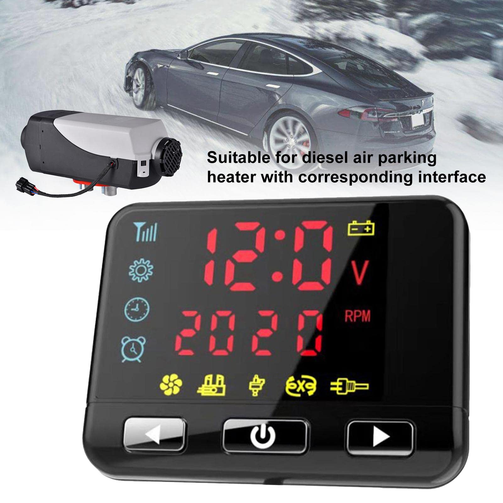 Controller LCD Per Riscaldatore Auto - Telecomando 12V/24V, Per Riscaldatori Diesel E Parcheggio