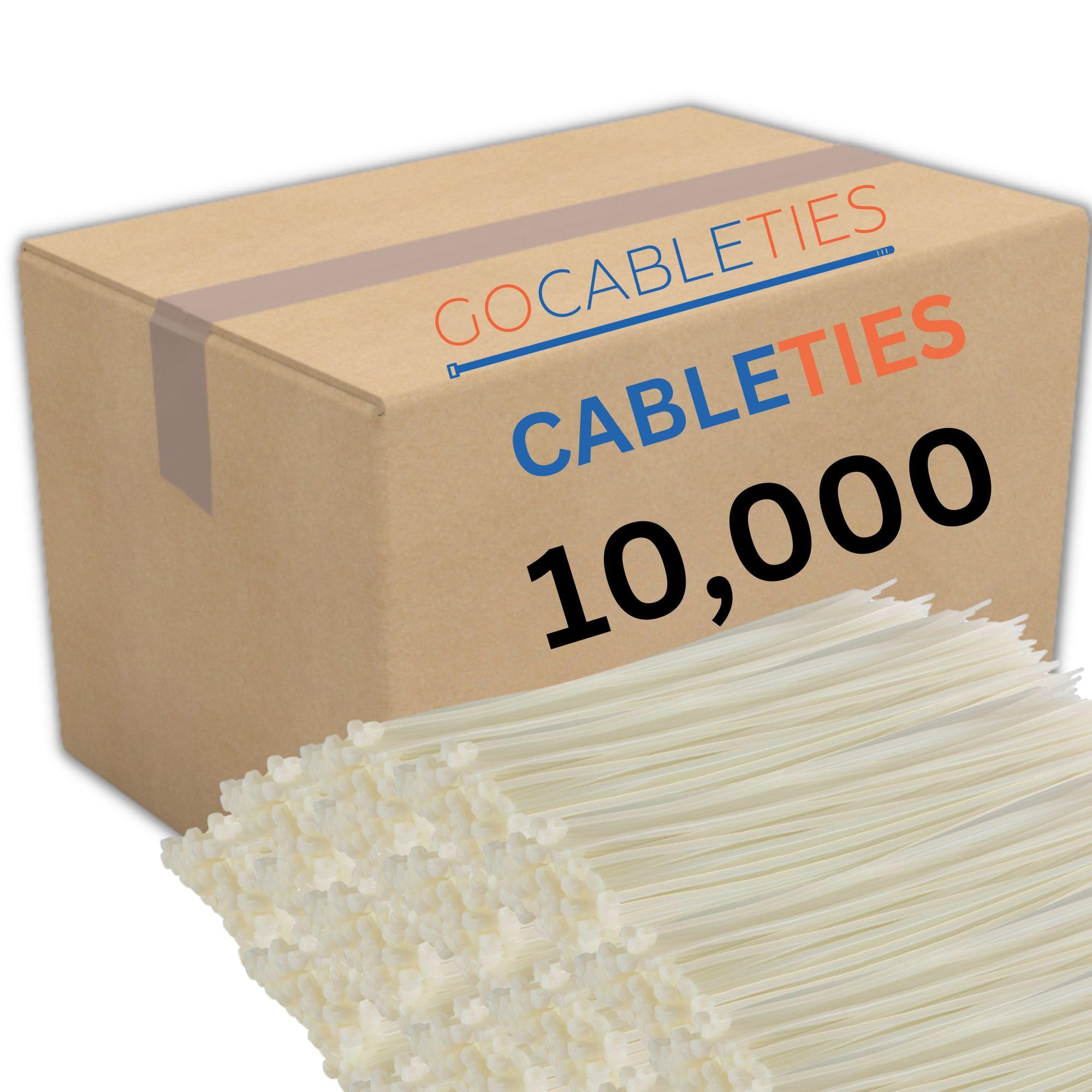 Gocableties - Bridas para cables blancas 300 x 3,6 mm 10.000 piezas