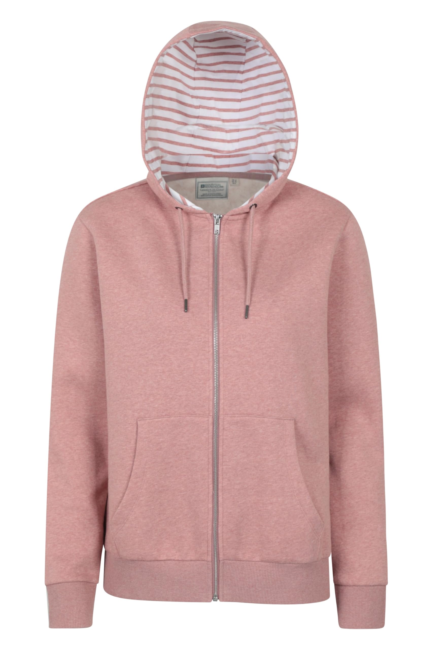 Mountain Warehouse Women's 'Penzance' Lightweight Breathable Casual Relaxed Zip Through Hoodie in Terracotta | Size: 10