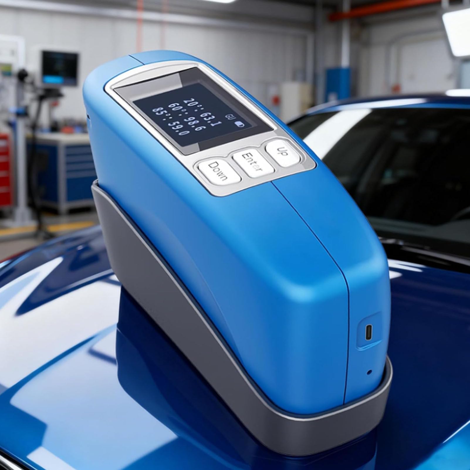 Hydravex Digital Glossmeter Gloss Meter Multi-Angle, Portable Three Angle Gloss Meter 20° 60° 85° Accuracy 0.1GU for Paint Leather Hardware Gloss Detection
