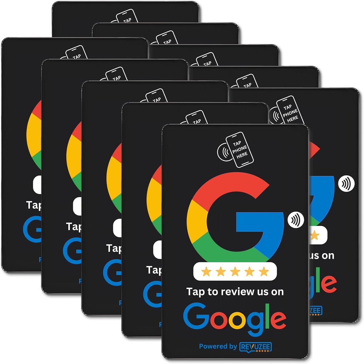 Review Tap Card for Google (10 Pack) by Revuzee