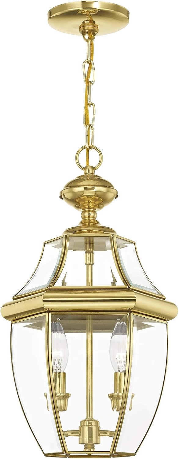 Crazy Clearance Livex Lighting 2255-02 Monterey 2-Light Outdoor Hanging Lantern, Polished Brass Flash Sale Livex Lighting 2255-02 Monterey 2-Light Outdoor Hanging Lantern, Polished Brass