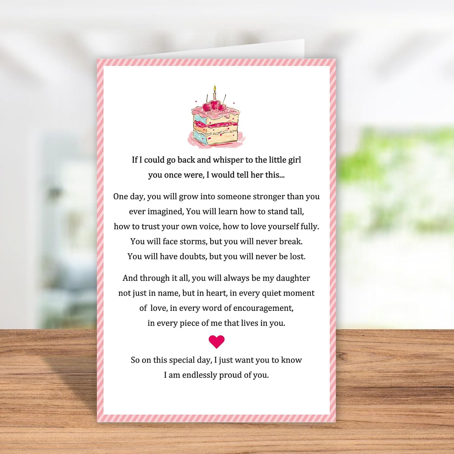 Inspirational Birthday Card for Daughter, Poem Birthday Card from Mom Dad, 18th 21st 30th 40th 50th Birthday Gift Ideas for Daughter - Image 6