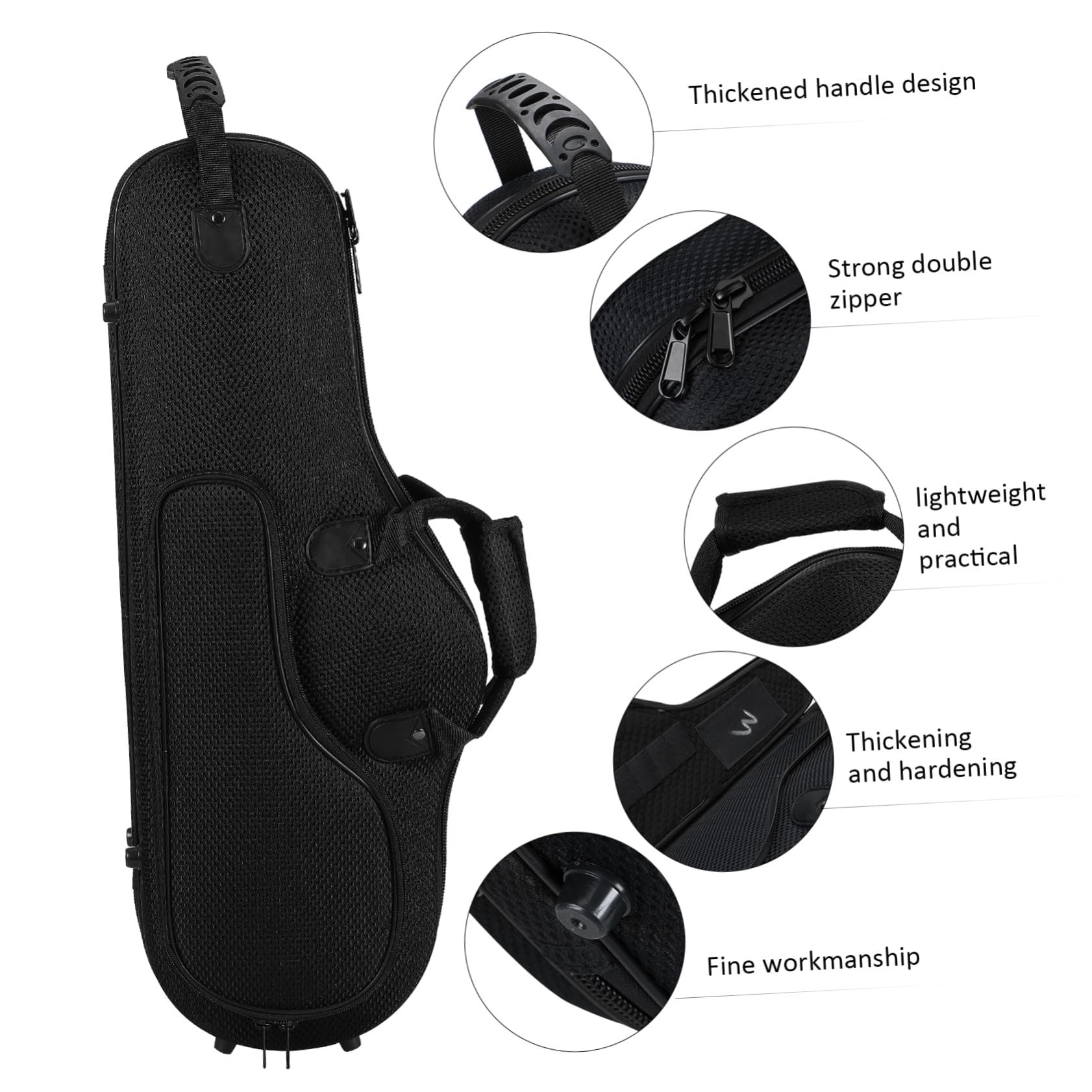 Mikinona Borsa Sax Voice in Oxford Resistente e Leggera Custodia Strumento con Ampio Spazio Zaino Portatile per Concerti e Scuola Protezione Antiurto