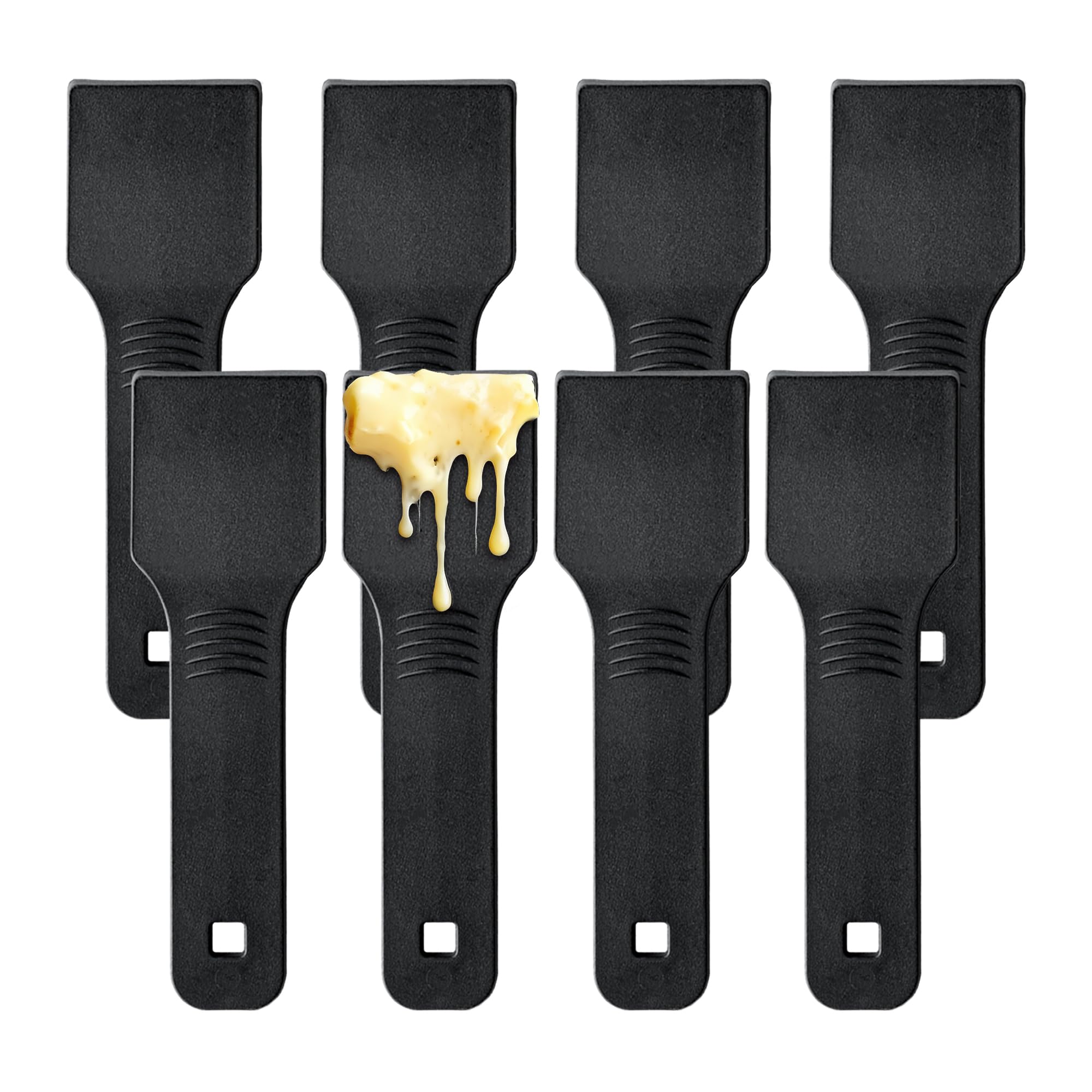 Kosmosta 8-Pack Nylon Raclette Spatulas, Mini Cheese Scrapers for Raclette Pans, Non-Scratch Utensils for Nonstick Cookware, Raclette Grills, Fondue & Small Pans, Dishwasher Safe