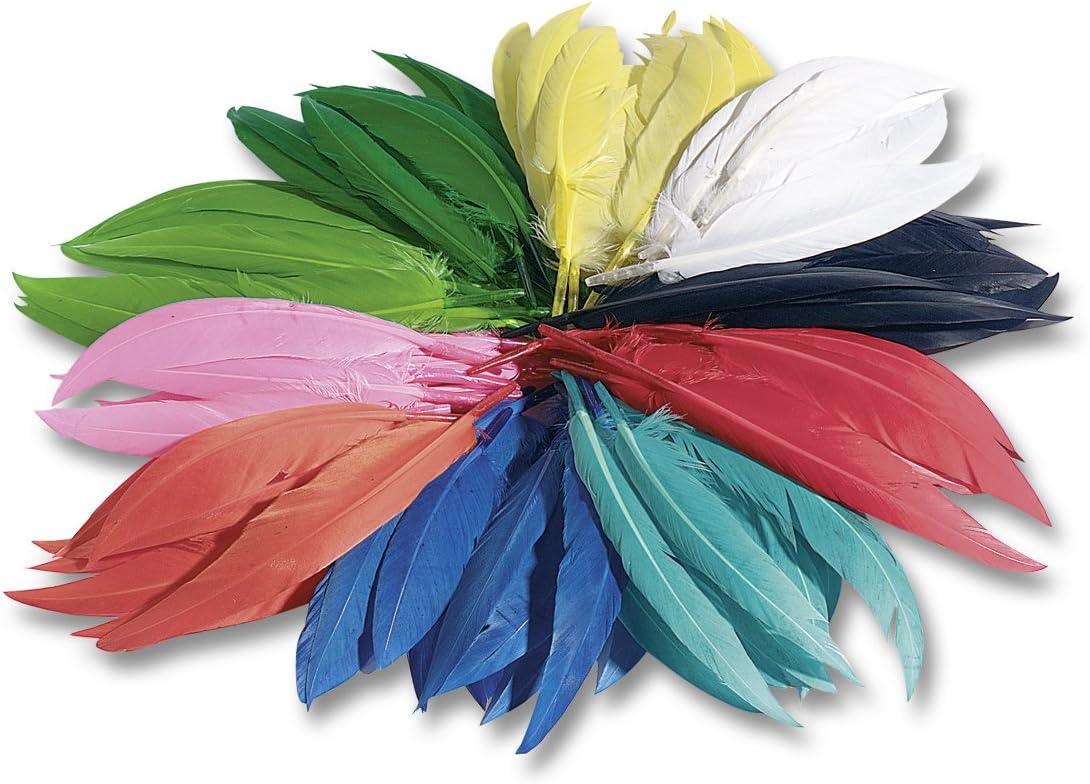 Folia Kunstfedern 10g Weiß - Flauschfedern Für Bastelarbeiten, Masken & Traumfänger