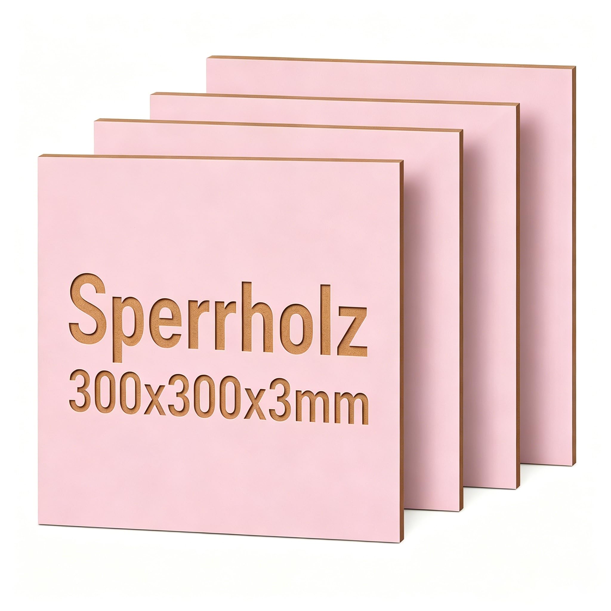Creatorally 8 Stück Farbiges Sperrholz, 3mm & 30x30cm aus Li
