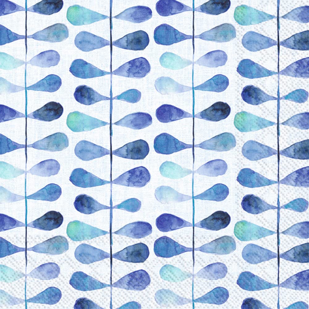 IHR Ideal Home Range - Paper Napkins ALL ABOUT BLUE 1 blue 20-Count 3-Ply Cocktail Napkins 5 x 5 inches