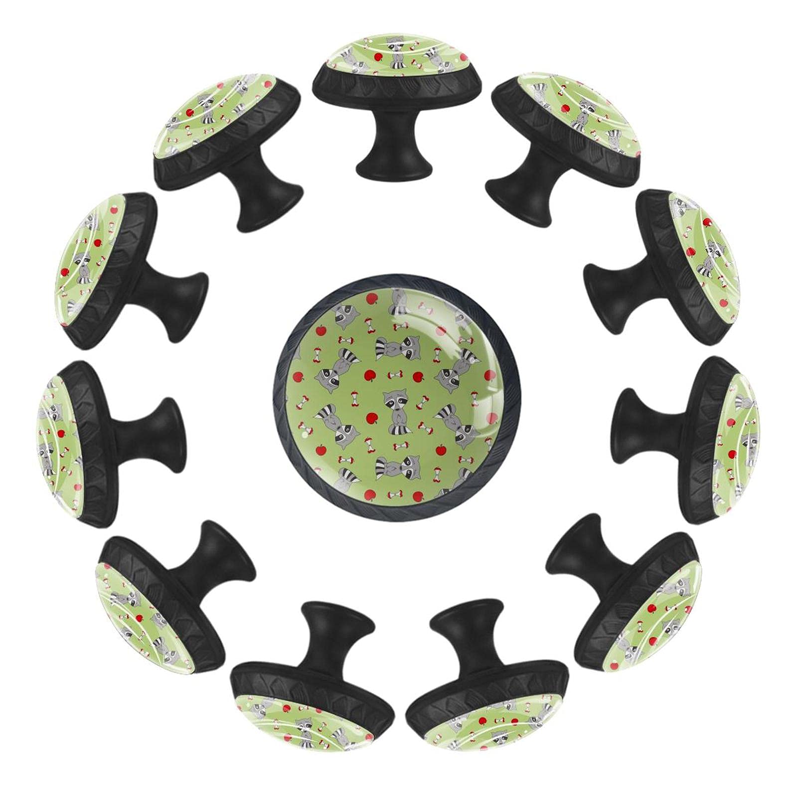 Boutons de tiroir raton laveur lot de 12 pièces ronds 35mm pour commode de crèche