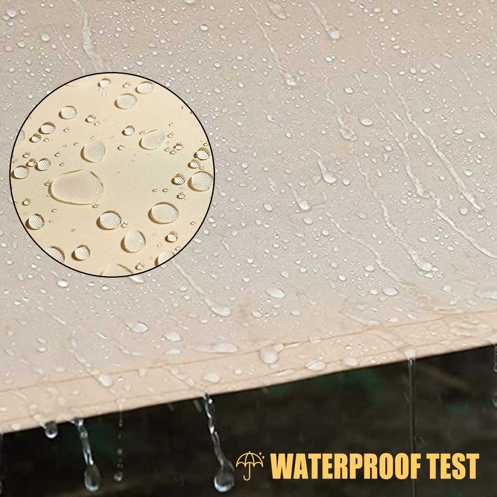 Balcone rettangolare impermeabile, 1,2 x 3 m, resistente, in poliestere resistente agli strappi, dimensioni personalizzate per patio, terrazza, campeggio, soluzione ombreggiante bianca per esterni