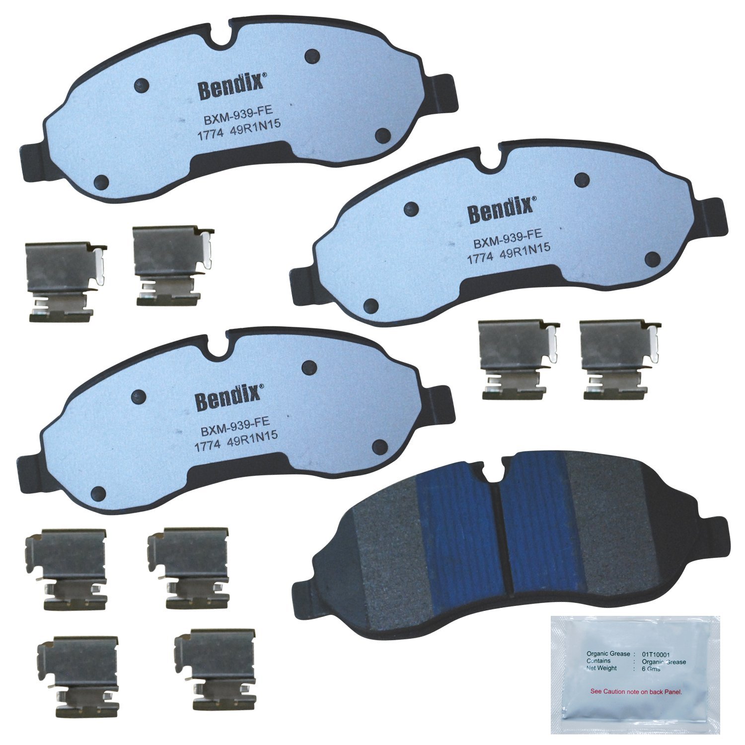 Bendix Fleet Metlok MKD1774FM Semi-Metallic Front Brake Pads for Ford Transit 2019-2017, Transit-150 2021-2015, Transit-250 2021-2015, Transit-350 2021-2015, Transit-350 HD 2023-2015