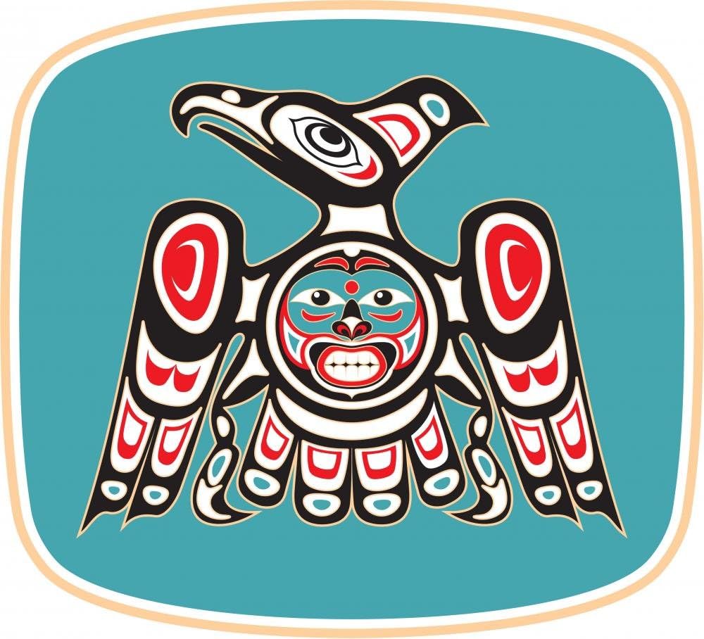 Wallmonkeys Eagle Thunderbird Native American Wall Decal Peel and Stick Animal Graphics (48 in W x 44 in H) WM169150