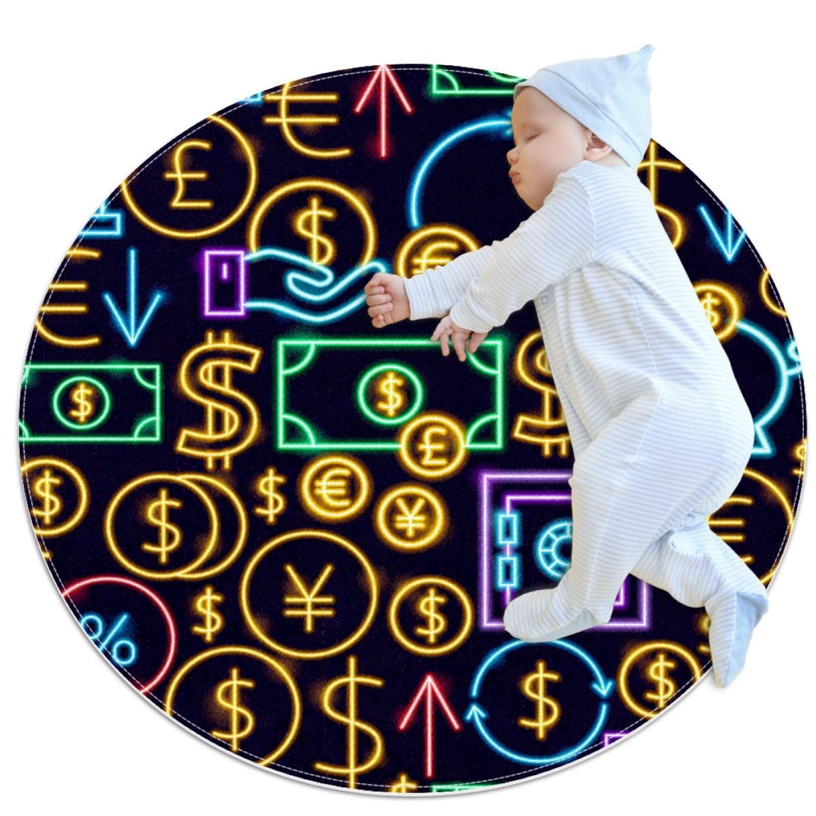 Tapis de jeu pour enfants lavable et confortable couleur menthe