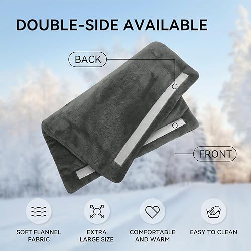 Miniatura 4 de Calentadores de manos USB, almohadilla de calentamiento rápido, portátil, calentador de manos de 18.5 x 15.7 pulgadas con 3 niveles de calefacción,