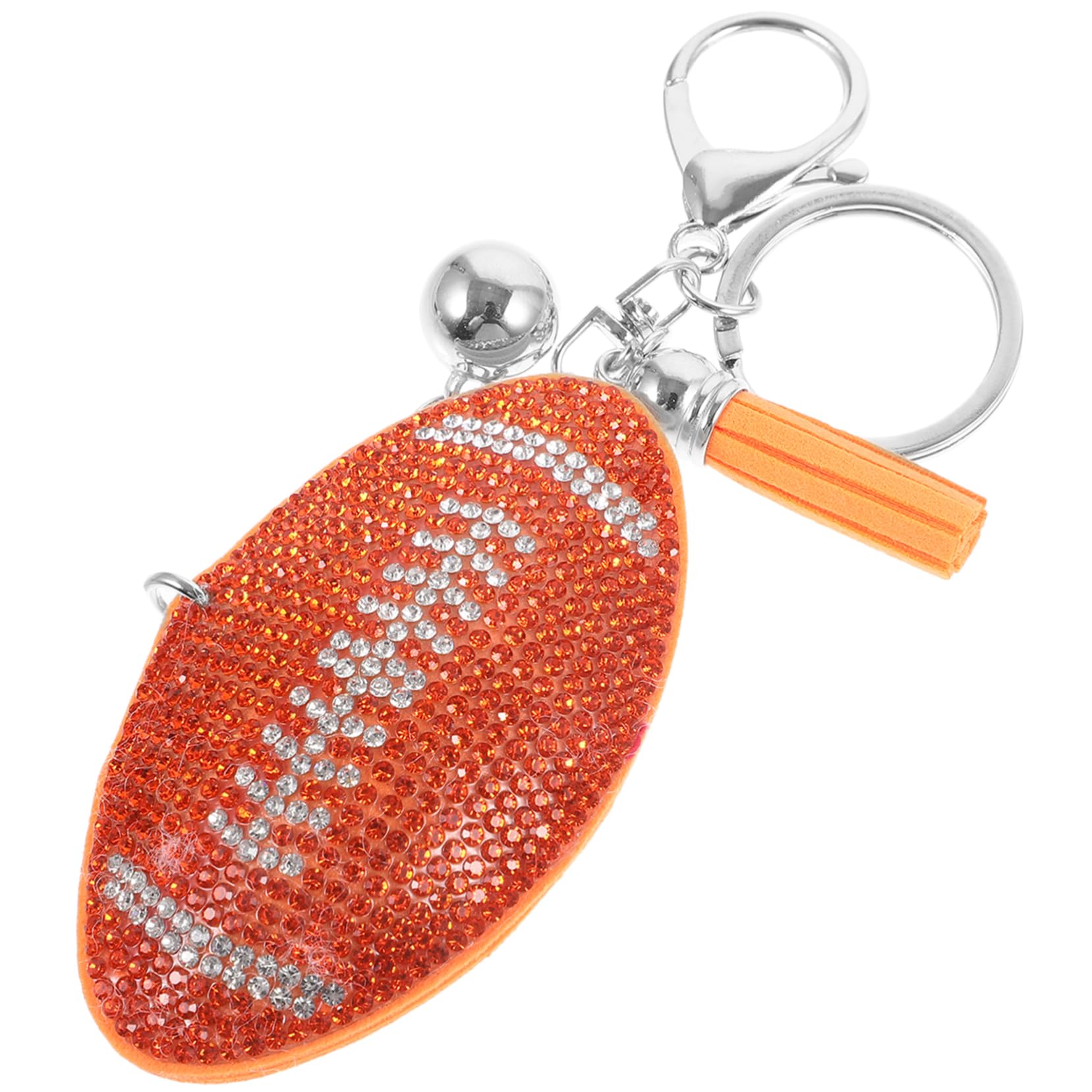 YARNOW Llavero De Futbol Colgante De Llavero Recuerdos De Fiesta Colgante De Rugby De Mochila Recuerdo Del Partido De Futbol Favores De La Fiesta De Rugby Orange Paño