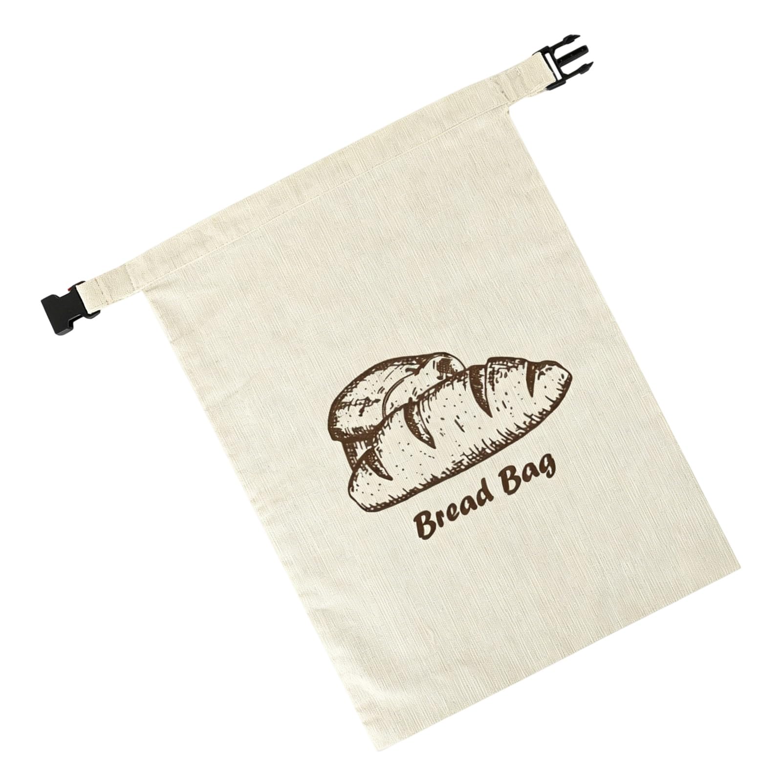 HENYGEN Multipurpose Kitchen Storage Bag for Loafs and Produce Natural Cotton Fabric Pouches with Snapping Fasteners Cotton Linen Bread Bag