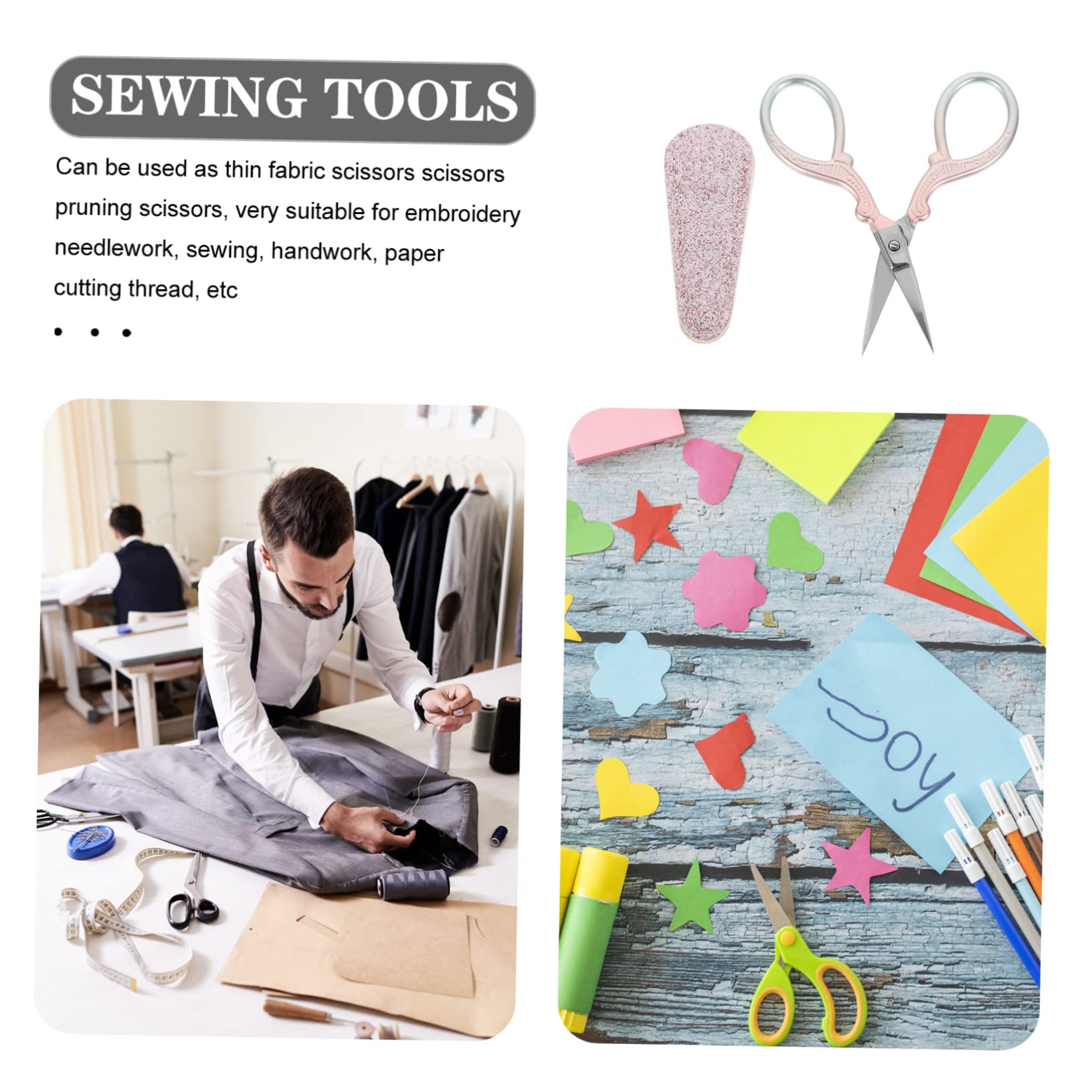 Lurrose 5pièces Ciseaux De Couture Portables Avec Ciseaux à Dégradé Pour Broderie Travaux Manuels Et Pour Petits Travaux De Couture Et Artisanat