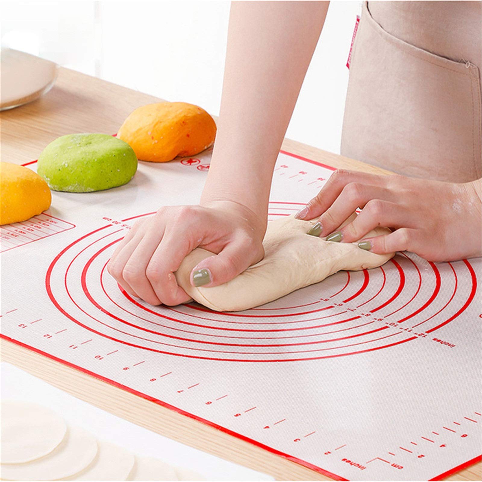 Tapete para Hornear en la Cocina Alfombrilla for hornear silicona cola de masa pastelería antiadherente Para Cualquier Lugar(80x60cm)