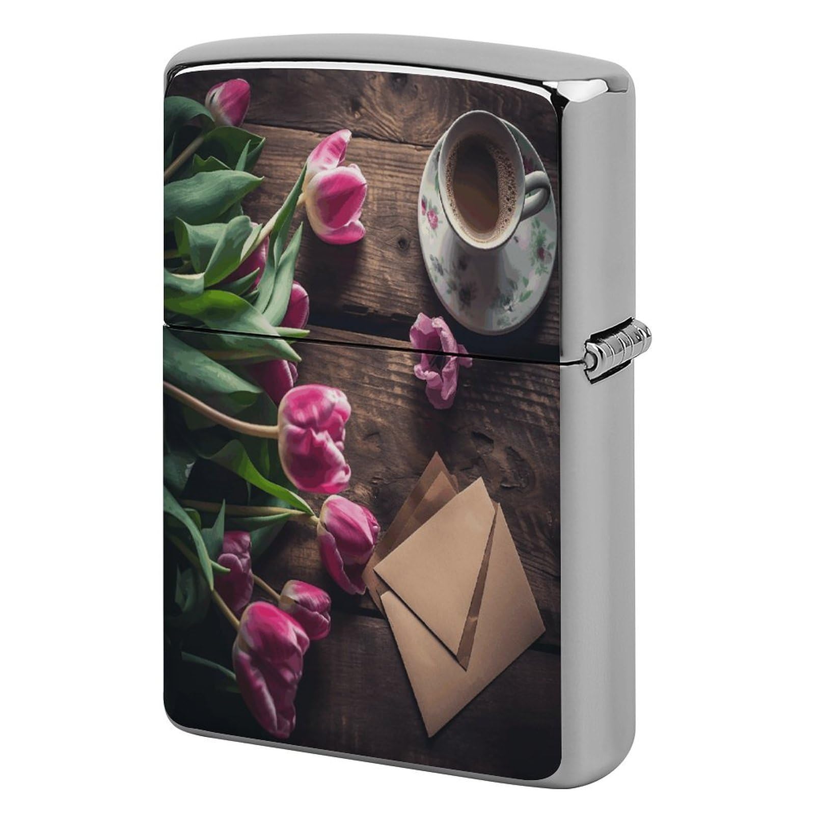 Fodpand Style Flowers And Envelope Metal Lighter Case Cover Lighter Sleeve
