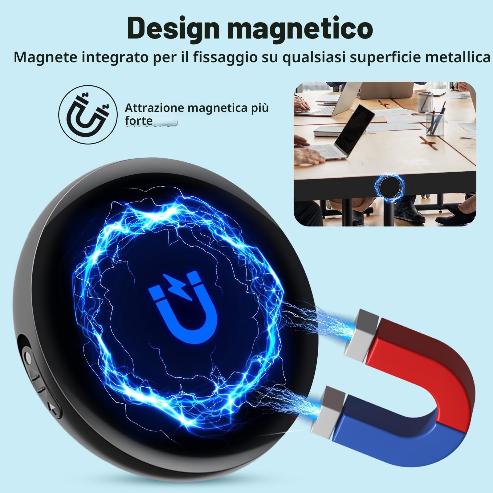 64GB Registratore Vocale, Mini Registratore Portatile ad Attivazione Vocale Registratori Professionale con Riduzione del Rumore per Università Riunioni interviste, lezioni, corsi conferenze