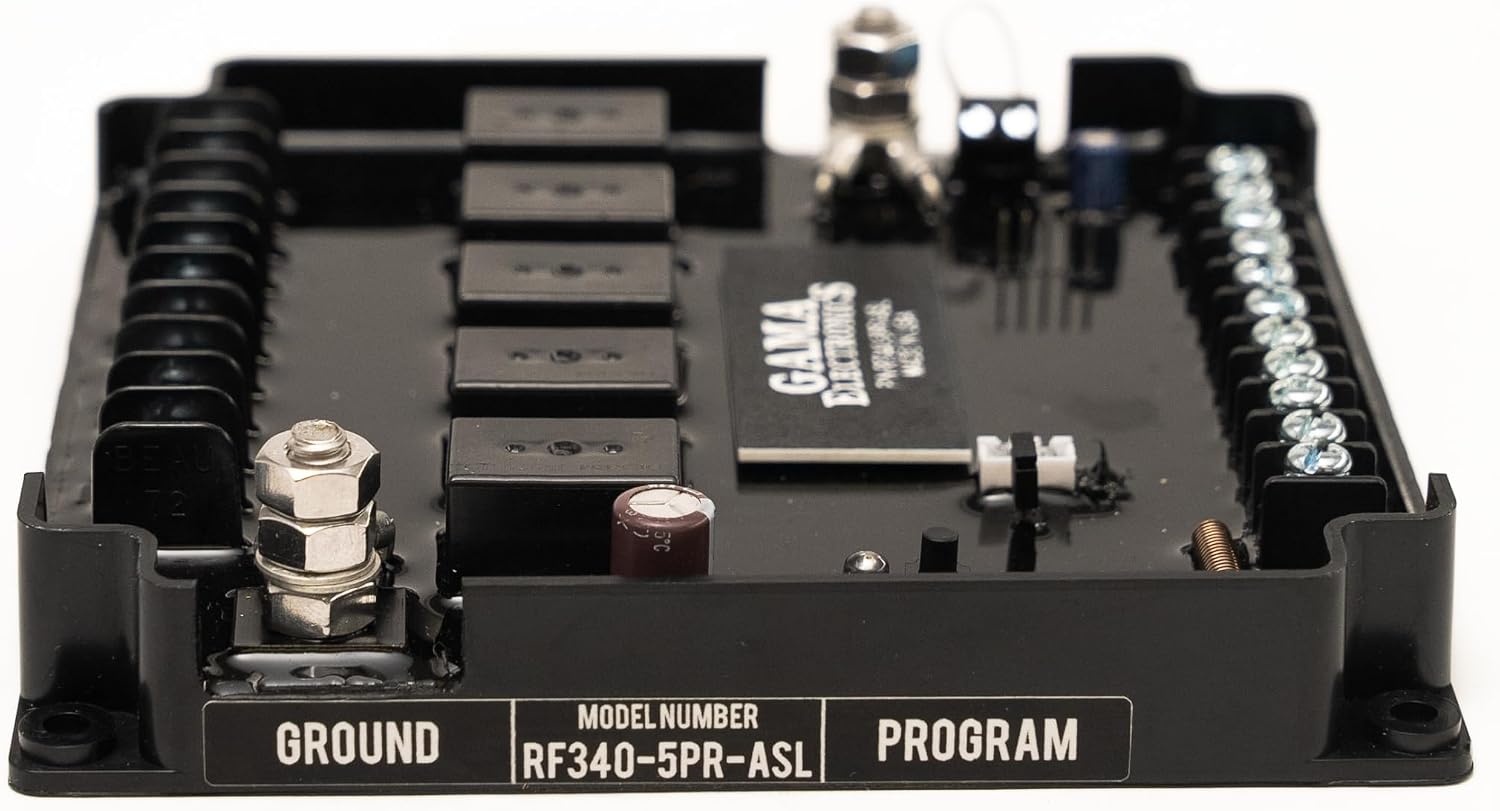 RF Remote Control System, 12VDC 5-Motor Polarity Reversing with Auxiliary Switch Leads - RF340-5PR-ASL