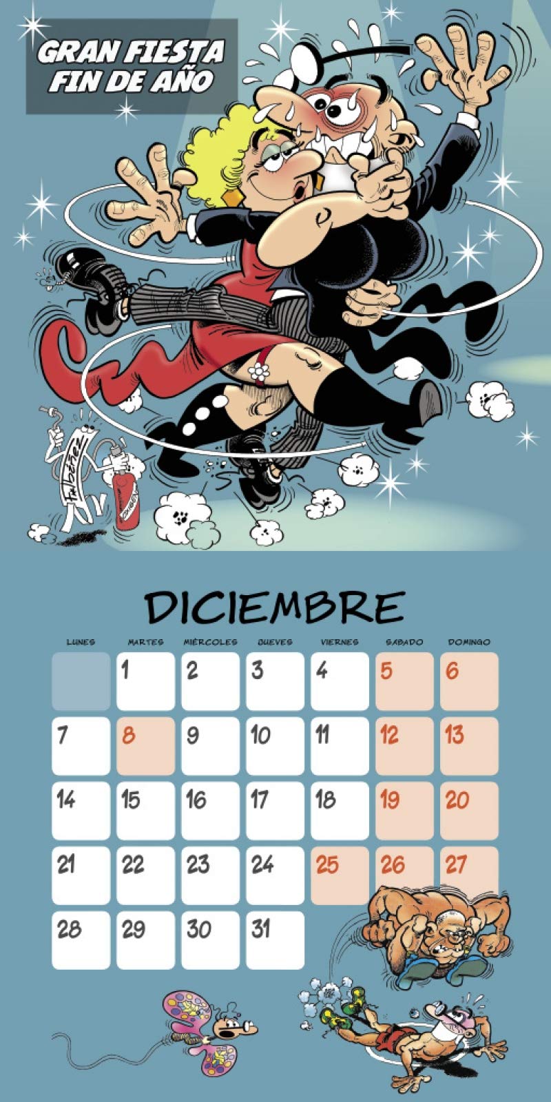 Calendario de pared Mortadelo y Filemón 2020 (Bruguera Tendencias)