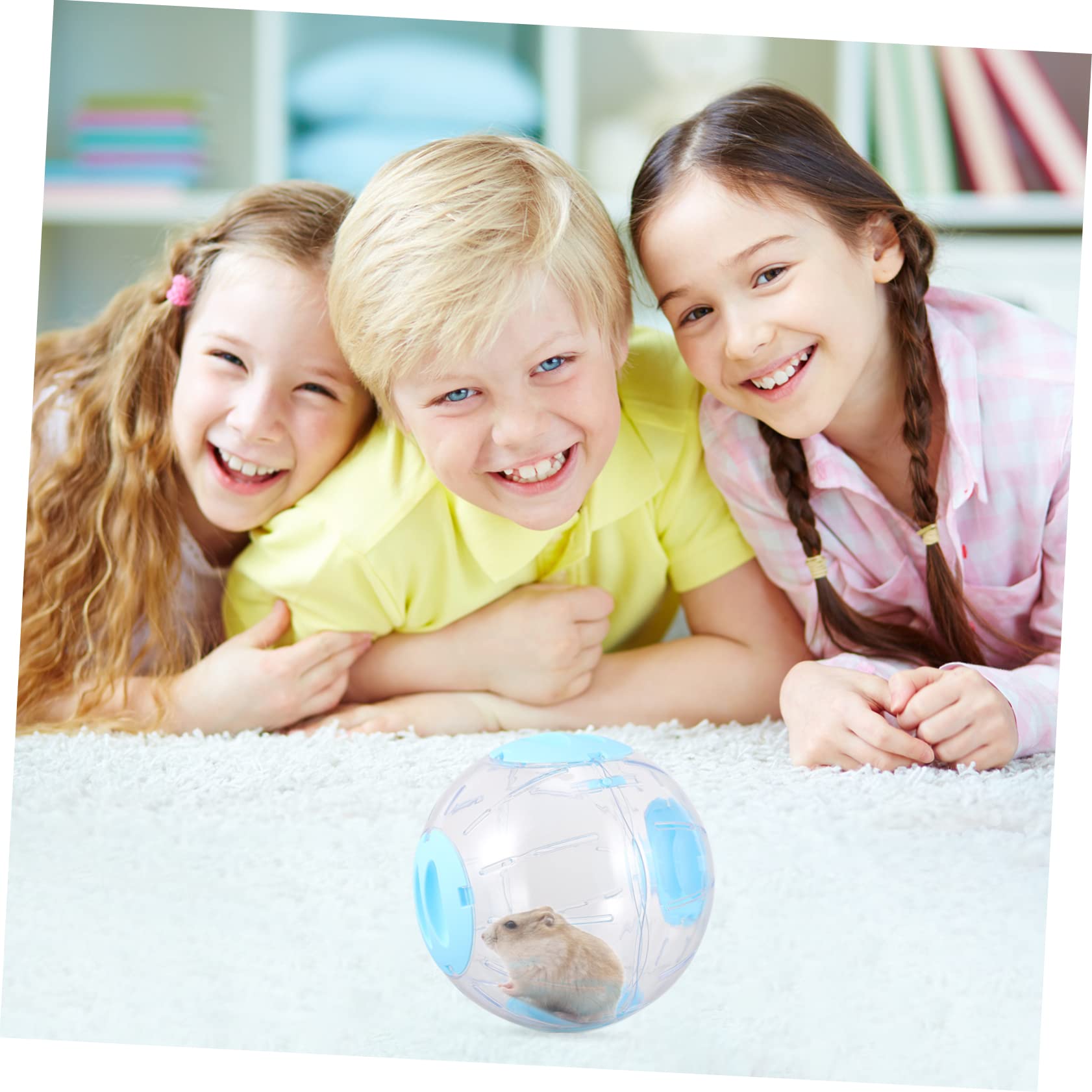 VANZACK Transparenter Hamsterlaufball Laufrad für Haustiere Hamster-trainingsspielzeug Aktivitätsball für Kleintiere Laufspielzeug mit Bissschutz Leicht zu Reinigen
