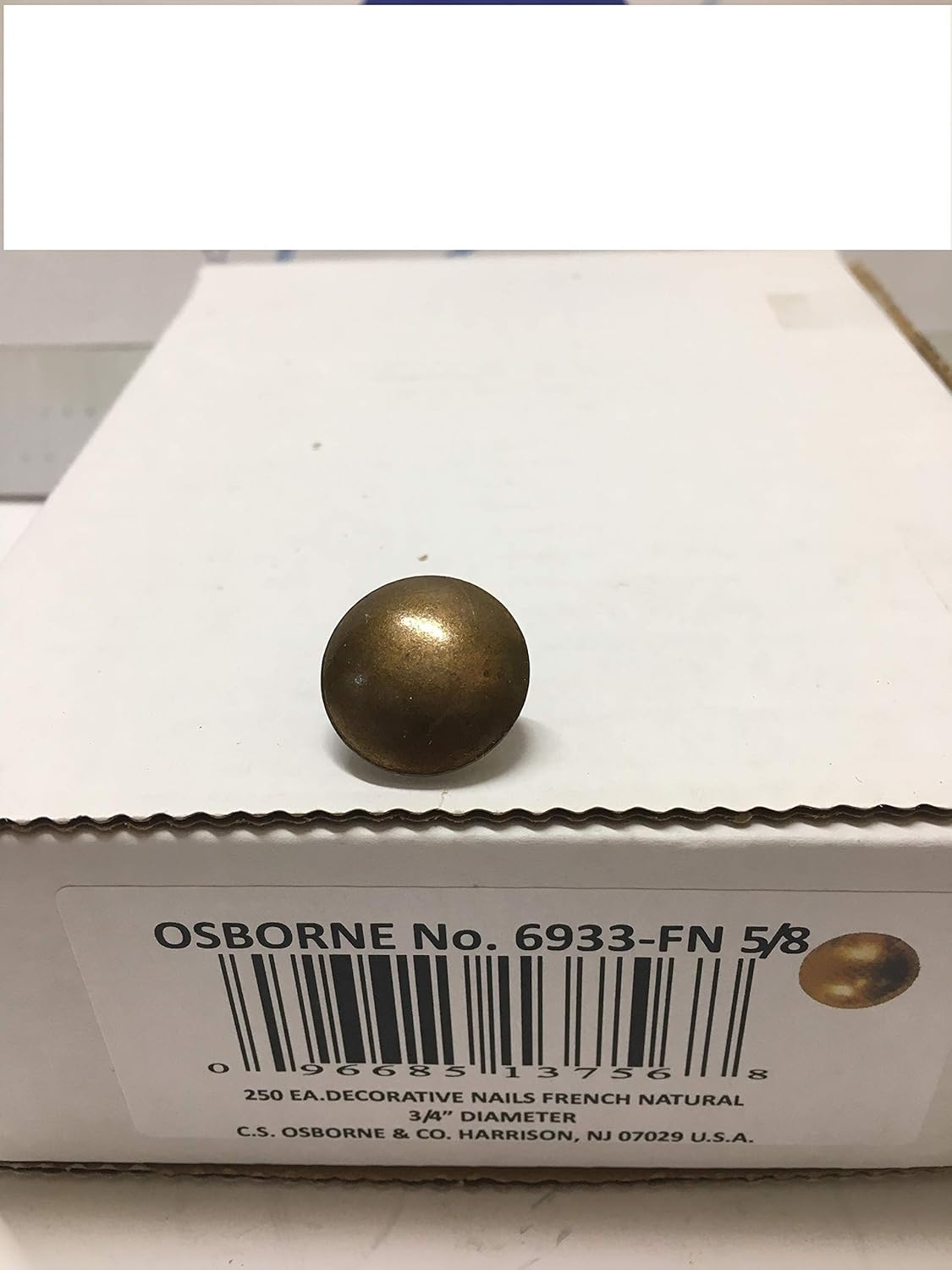 50 Qty: C.S.Osborne and Co. No. 6933-FN 5/8 - French Natural Nail/Post : 5/8" Head: 3/4" (MPN# 13756)