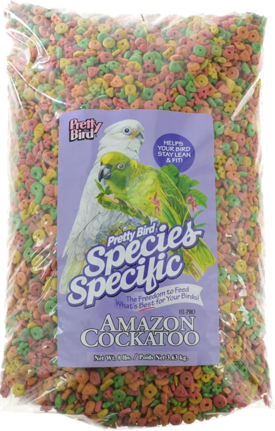 Pretty Bird International Bpb78311 Species Specific Hi-Pro Special Cockatoo And Amazon Food For Birds, 8-Pound